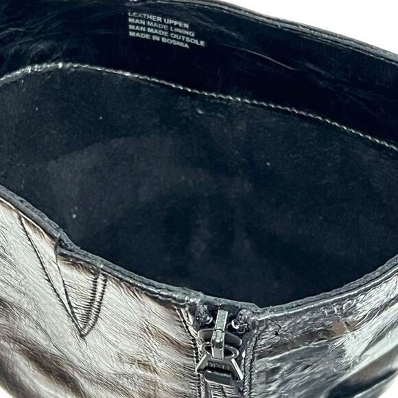 Miz Mooz 9.5 Wide Calf Boots Tall 9.5 Wedge Low Heel Boots Victorian Mid Calf - Picture 11 of 16